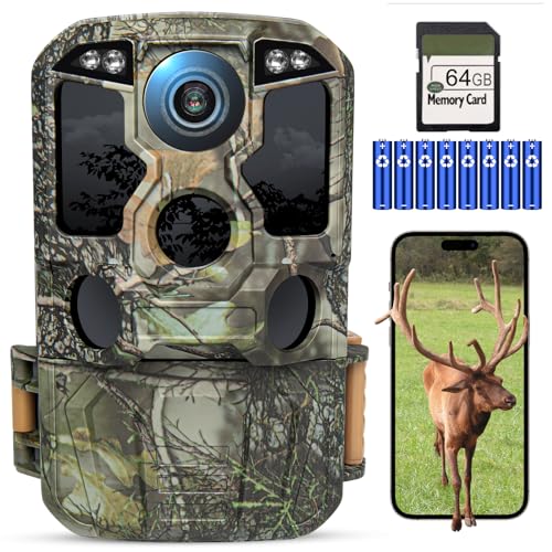 KJK TRAIL CAMERA WIFI 8K 84MP 64GB MEMORY CARD GAME CAMERA KJK-LCK228 - CAMO Like New