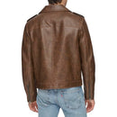 LEVI'S MEN FAUX LEATHER MOTORCYCLE JACKET SIZE MEN XL SADDLE-NEW - Brand New