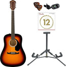 Fender DE FA-125 Dreadnought Acoustic Guitar Pack 3-Color Sunburst - BROWN - Like New