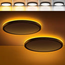 Brightever Black LED Flush Mount Ceiling Lights with Night Light 12" 2 Packs - Like New
