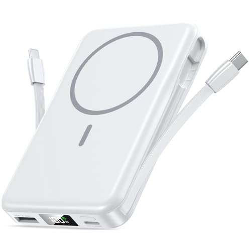 AOBBOW FOR MAGSAFE BATTERY PACK 5 IN 1 PORTABLE CHARGER W17 - WHITE - Like New