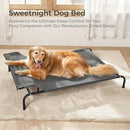 SWEETNIGHT ELEVATED DOG BED WITH HEADREST LARGE DOGS WATERPROOF - 51" XL - GRAY - Like New