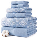 Modern Threads Charlize 6-Piece 100% Cotton Towel Set – Reversible Yarn Dyed - Brand New