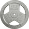 HULKFIT 1" CAST IRON WEIGHT PLATE MULTI-GRIP COATED BARBELLS 45 Pounds - GRAY - Like New