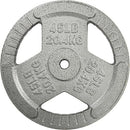 HULKFIT 1" CAST IRON WEIGHT PLATE MULTI-GRIP COATED BARBELLS 45 - Scratch & Dent