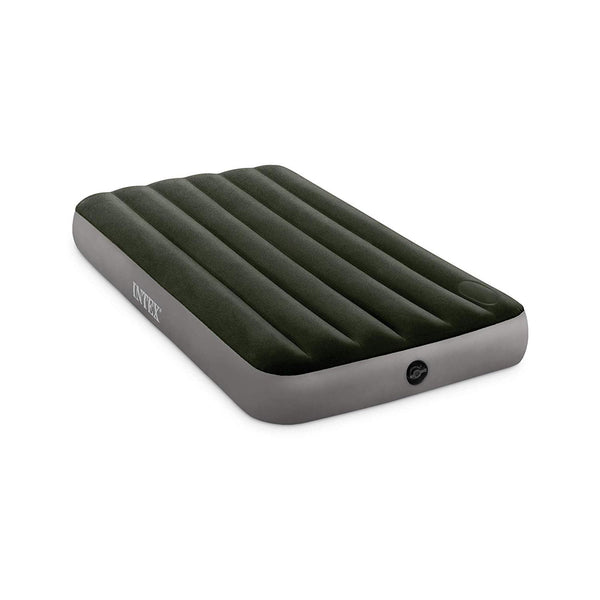 Intex 64763E DuraBeam Downy Air Mattress: Fiber-Tech, Queen, Pump, 10" - Grey - Like New