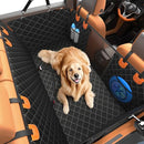 YLKU Dog Car Seat Cover Back Seat, Waterproof Scratch Resistant (Black/Orange) - Like New
