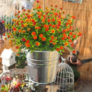 Grunyia 10 Bundles Artificial Fake Flowers, Faux Outdoor Plastic Plants UV - Like New