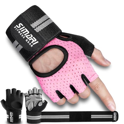 SIMARI BREATHABLE WORKOUT GLOVES M - SIZE: MEN M - COLOR: 1B-CALYPSO CORAL - Like New