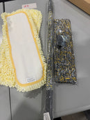 CAMPANELLI EASYGLIDE MICROFIBER WET & DRY MOP SET - YELLOW/BLACK FLORAL PAISLEY - Brand New