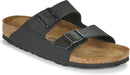BIRKENSTOCK UNISEX ARIZONA BIRKO-FLOR SANDALS NARROW - MEN 7N WOMEN 9N - BLACK - Like New