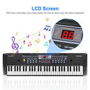 M SANMERSEN Piano for Kids Keyboard 61 Keys Microphone/ LED Display B09DY9BL1S - Brand New
