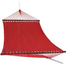 SUNNYDAZE DECOR LARGE 2-PERSON POLYESTER ROPE HAMMOCK WITH SPREADER BARS - RED - Like New