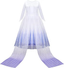 JERRIS APPAREL PRINCESS COSTUME DRESS FOR KIDS, SIZE 4T - WHITE/PURPLE - Like New