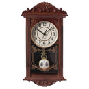 CLOCKSWISE VINTAGE GRANDFATHER-STYLE WALL CLOCK 16 INCH QI004145 - BROWN - Like New
