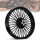 TOFR 21x3.5 Fat Spoke Front Wheel Black For Harley Touring Baggers 09-25 - Brand New