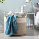 Extra Large Storage Basket 24" x 18", Woven Blanket Basket Cotton Rope - Brand New