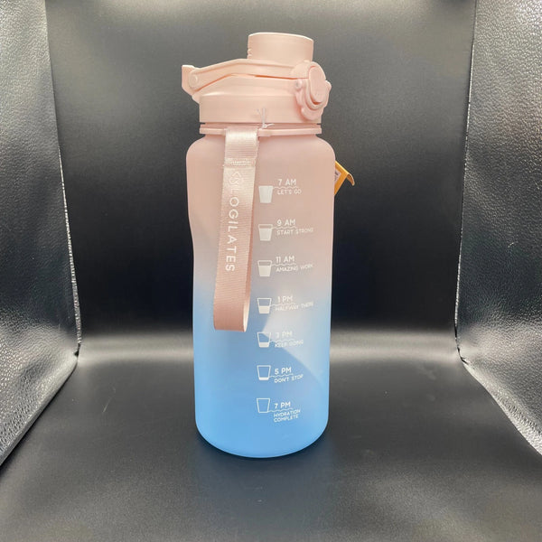 BLOGILATES 64OZ HALF GALLON PLASTIC WATER BOTTLE (BPA FREE) - BLUE OMBRE - Like New