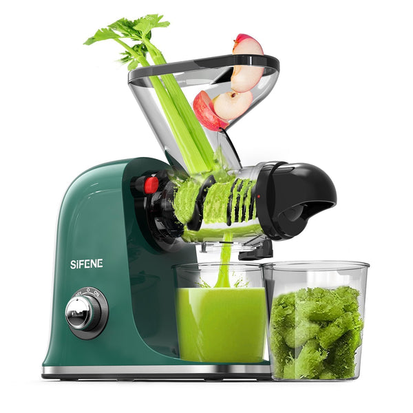 SIFENE COLD PRESS JUICER MACHINE SLOW MASTICATING JUICER JS3304 - GREEN - Like New