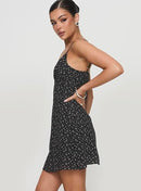 PRINCESS POLLY WOMEN'S JAYE MINI DRESS - SIZE: WOMEN 8 (AU/UK W12) - BLACK - Brand New