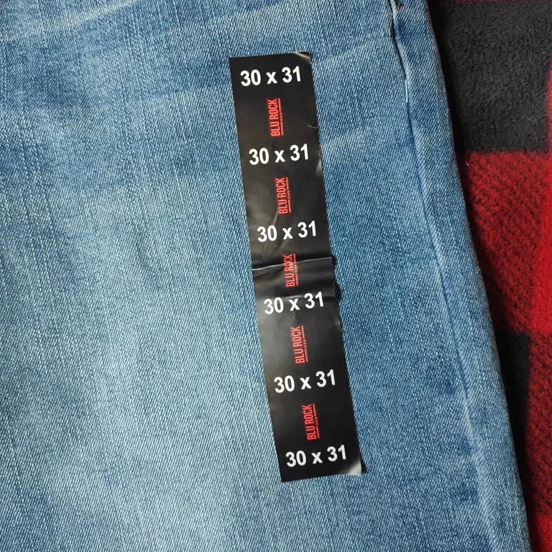 BLU ROCK STRETCH MEN’S DENIM FLEX JEANS - SIZE: MEN 30X31 - LIGHT BLUE - Brand New