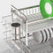 304 Stainless Steel 2 Tier Dish Rack with Drain Board Dish Drainer For Kitchen Like New