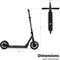 Radio Flyer Kickstart Max Kick Scooter Adjustable Handlebars & Foldable - Black - Like New