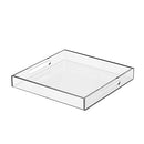 NIUBEE Clear Serving Tray 15x15 Inches - Acrylic Tray Organizer with Handle - Like New