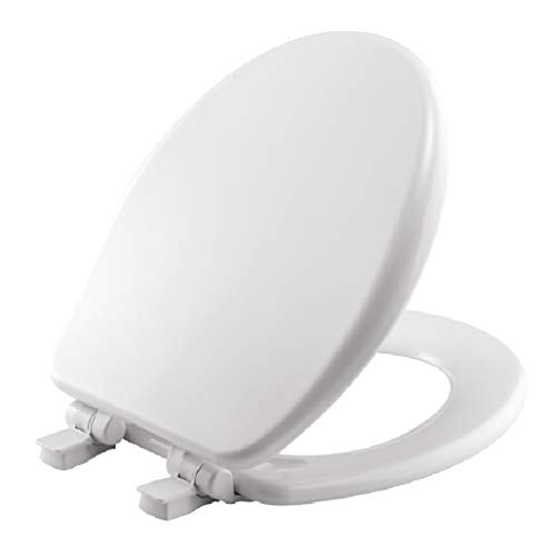 MAYFAIR 64SLOW-000 SLOW CLOSE ROUND TOILET SEAT 864SLOWB-000 - WHITE - Like New