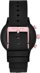 Michael Kors MKT5111 Unisex Black Silicone Band & Pink Case Smart Watch - DW9M1 Like New