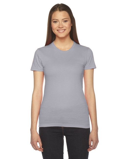 2102W American Apparel Ladies Fine Jersey Short-Sleeve T-Shirt New