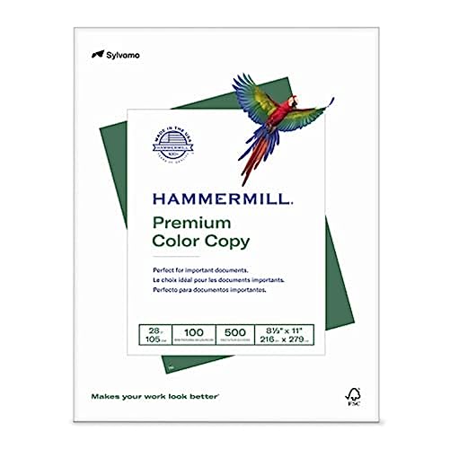 HAMMERMILL PRINTER PAPER, PREMIUM COLOR 28 lb COPY PAPER, 102467R - WHITE - Brand New