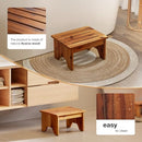 Holana 9" Wooden Step Stool for Adults One Step Stools High Bed Riser - ACACIA - Like New