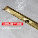 SaniteModar Linear Shower Drain 24" 2in1 Tile Insert, Flat, LSD-T-24IN - Gold - Like New