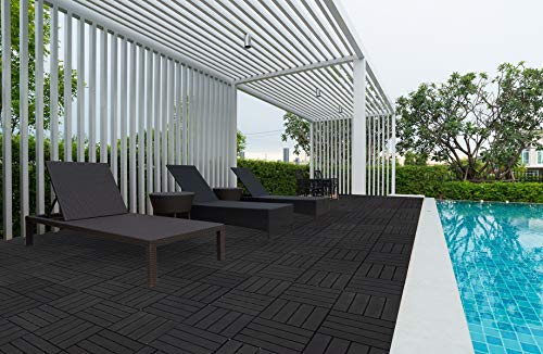ASTEROUTDOOR Interlocking Deck Tiles Plastic Waterproof Outdoor Flooring 12"x12" - Like New