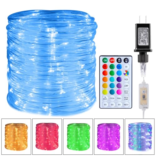 Minetom 16 Color Changing Rope Lights 72 Ft 220 LED Outdoor String Lights, White Like New