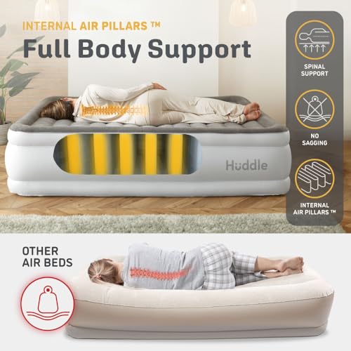 Huddle Luxury Air Bed with Patented Dual Pump SlumberGuard™ Premium Technology Like New