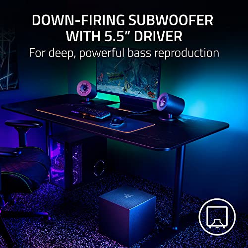Razer Nommo V2 Full-Range 2.1 PC Gaming Speakers Wired Subwoofer THX - Black - Like New