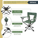 ARROWHEAD OUTDOOR 360° DEGREE SWIVEL HUNTING CHAIR STOOL SEAT - FOREST GREEN - Like New