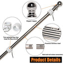 NELXINJO Flag Pole Kit for House - 6FT Stainless Steel Residential Like New