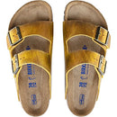 1019326 BIRKENSTOCK MEN'S ARIZONA SOFT FOOTBED SANDALS, OCHRE BROWN TAN, SIZE 9 Like New