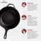 Cuisinel 10" Cast Iron Skillet + Lid - 2in1 - Dutch Oven + - Scratch & Dent