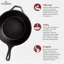 Cuisinel 10" Cast Iron Skillet + Lid - 2in1 - Dutch Oven + Frying Pan - Black - Like New
