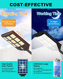 900W Solar Street Light Outdoor Waterproof Dusk to Dawn, 90000 Lumens 6500K Like New