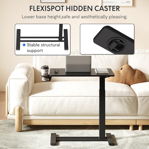 FLEXISPOT Medical Adjustable Overbed Bedside Table with Wheels - Scratch & Dent