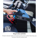 HALO BOLT COMPACT 44400mWh CAR BATTERY JUMP STARTER 2 USB PORTS - BLACK GRAPHITE Like New