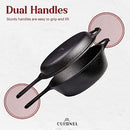 Cuisinel 10" Cast Iron Skillet + Lid - 2in1 - Dutch Oven + Frying Pan - Black - Like New