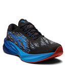 1011B458 ASICS Men's NOVABLAST 3 Running Shoes, Size 12, Black/Island Blue Like New