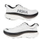 1123202 HOKA ONE ONE HOKA MEN'S M BONDI 8 WHITE/BLACK SIZE 12.5 Like New