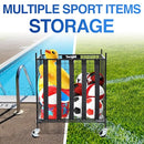 YES4ALL Rolling Ball Cart Storage Lockable Wheels Volleyball Basketball Holder Like New